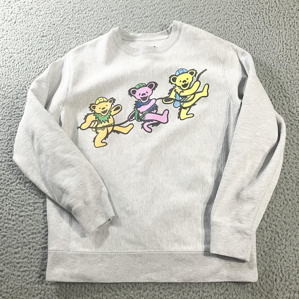 Chinatown Market Sweatshirt Mens Medium Gray Grateful Dead Bears Positive Mental